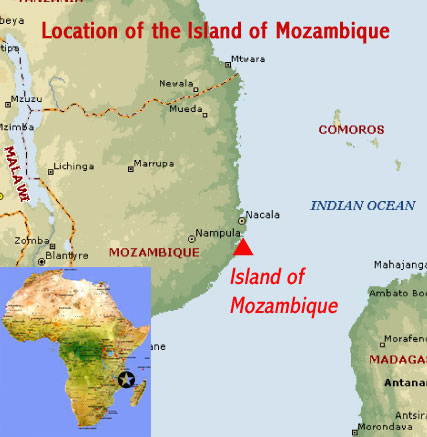 Location Map Island Of Mozambique UNESCO World Heritage Site 